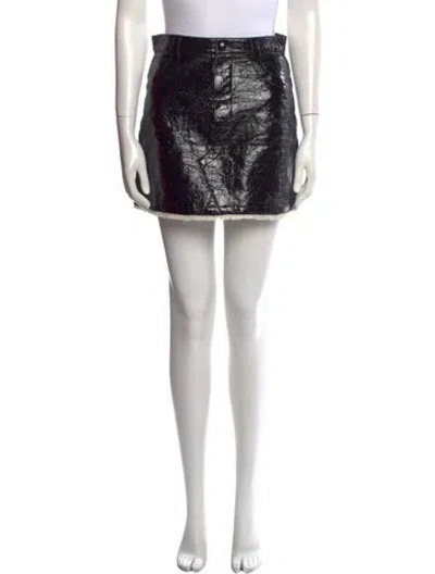 Pre-owned Sonia Rykiel Raw-edge Trim Mini Skirt In Black