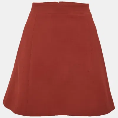 Pre-owned Sonia Rykiel Red Wool Mini Skirt M