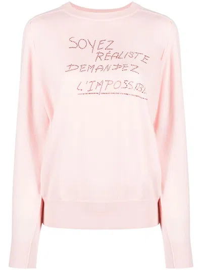 Sonia Rykiel Rhinestone-embellished Jumper In Pink