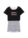 Sonia Rykiel Abito Con Logo In Black