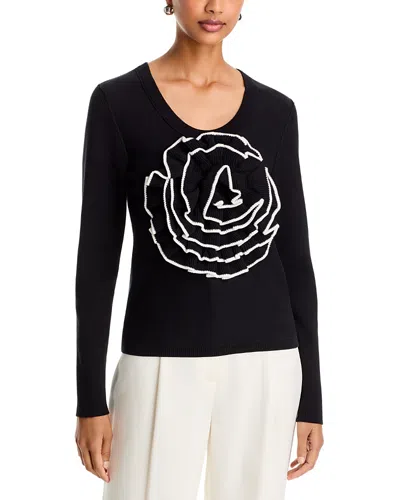 Sonia Rykiel Rosette Pullover Sweater In Black