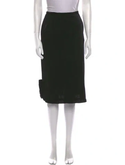 Pre-owned Sonia Rykiel Ruffle Embellishment Knee-length Skirt In Black