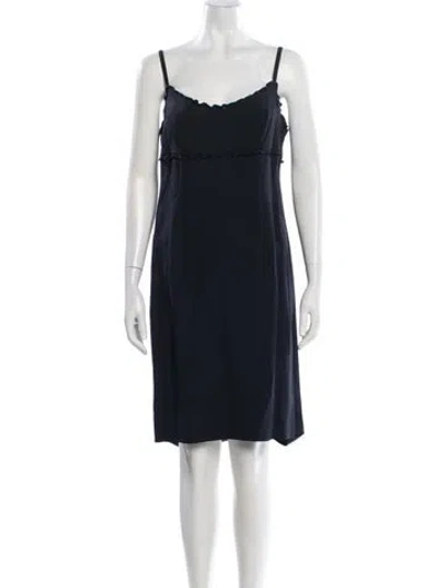 Pre-owned Sonia Rykiel Scoop Neck Knee-length Dress In Black