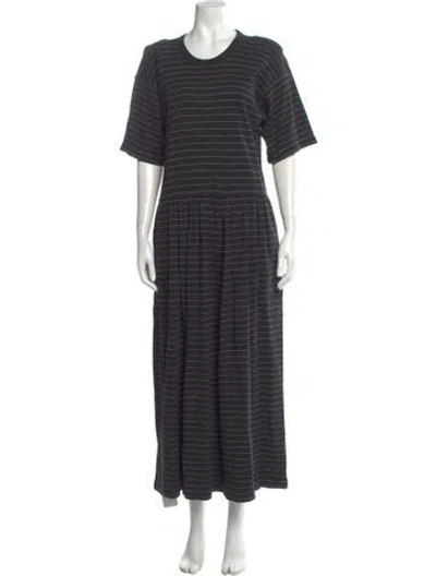 Pre-owned Sonia Rykiel Scoop Neck Long Dress In Black