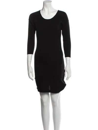 Pre-owned Sonia Rykiel Scoop Neck Mini Dress In Black
