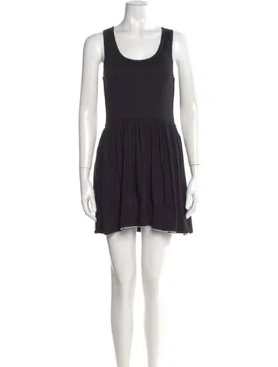 Pre-owned Sonia Rykiel Scoop Neck Mini Dress In Black