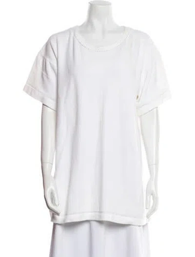 Pre-owned Sonia Rykiel Scoop Neck Sweater In White