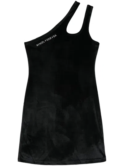Sonia Rykiel Scoop-neck Velvet Minidress In Black