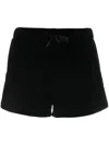 Sonia Rykiel Sequin-logo Drawstring Shorts In Black