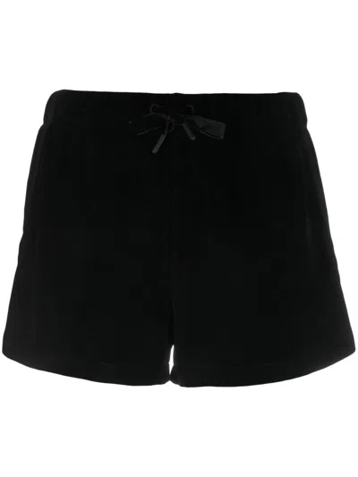 Sonia Rykiel Sequin-logo Drawstring Shorts In Black
