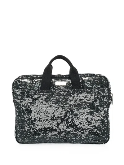 Pre-owned Sonia Rykiel Sequin-embellished Laptop Bag In Black