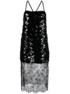 Sonia Rykiel Sequinned Midi Slip Dress In Black