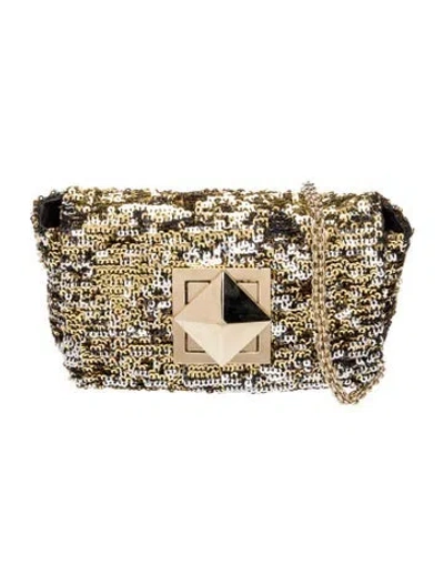 Pre-owned Sonia Rykiel Sequins Evening Bag In Gold/metallic/silver