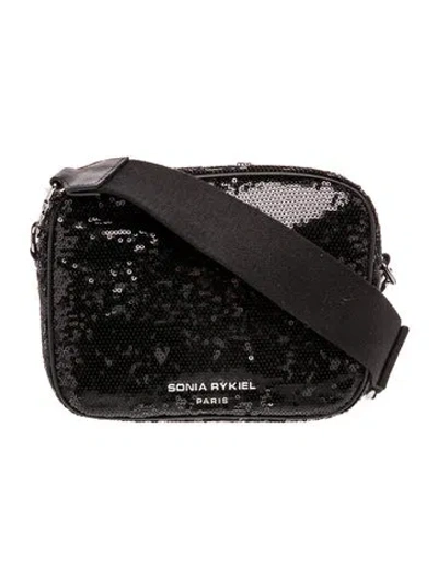 Pre-owned Sonia Rykiel Sequins Shoulder Bag In Black