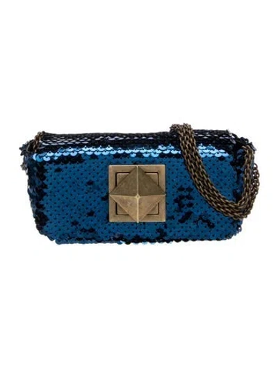 Pre-owned Sonia Rykiel Sequins Shoulder Bag In Blue
