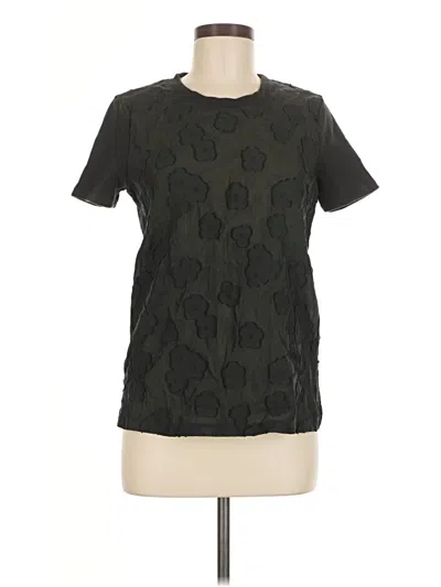 Pre-owned Sonia Rykiel Short Sleeve Top Black Keyhole Neckline Tops