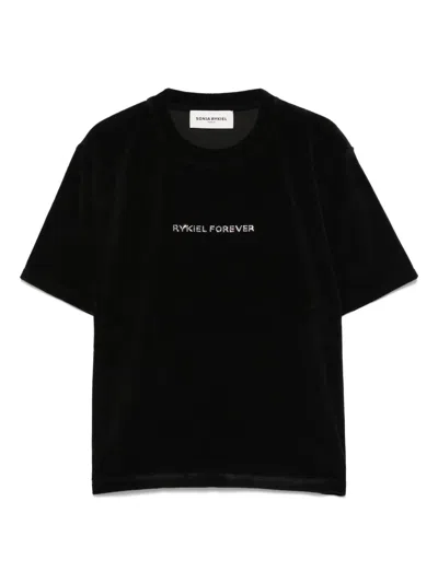 Sonia Rykiel Short-sleeve Velvet T-shirt