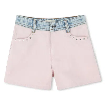 Sonia Rykiel Kids' Shorts Con Logo In Pink