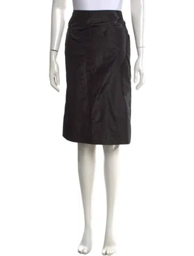 Pre-owned Sonia Rykiel Silk Knee-length Skirt In Black