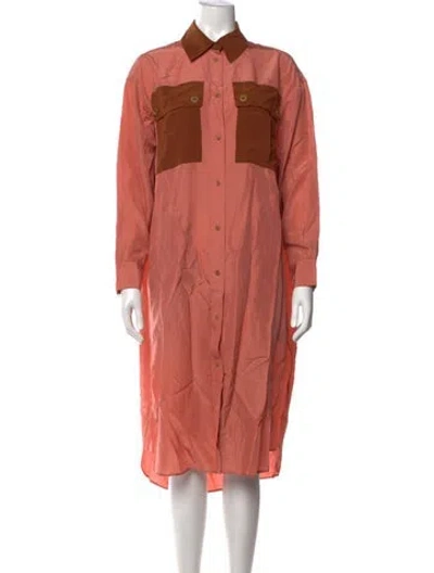 Pre-owned Sonia Rykiel Silk Long Dress In Pink