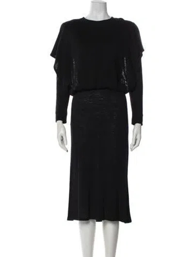 Pre-owned Sonia Rykiel Silk Midi Length Dress In Blue
