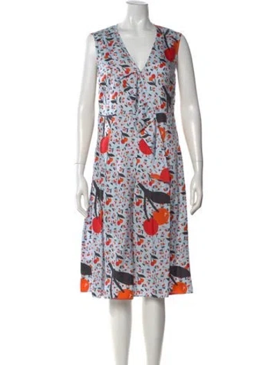 Pre-owned Sonia Rykiel Silk Midi Length Dress In Multi