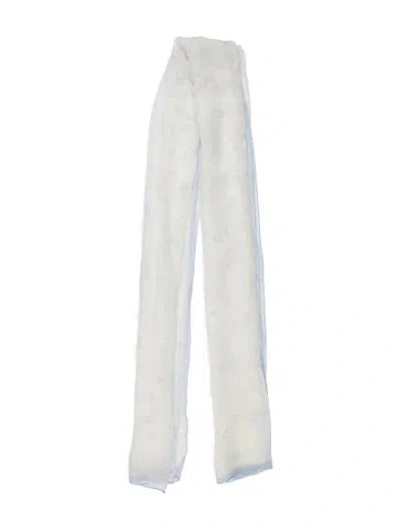 Pre-owned Sonia Rykiel Silk Printed Scarf In Blue