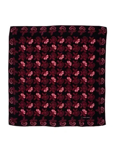 Pre-owned Sonia Rykiel Silk Printed Scarf In Red