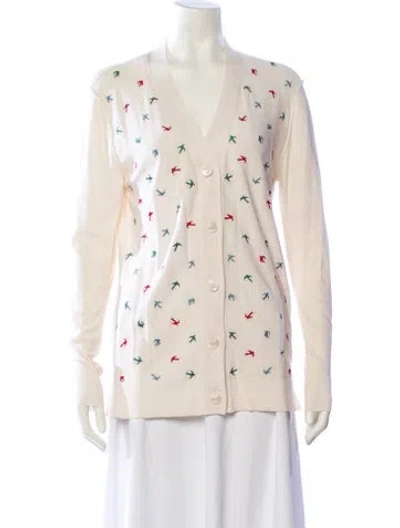 Pre-owned Sonia Rykiel Silk Printed Sweater In Neutral