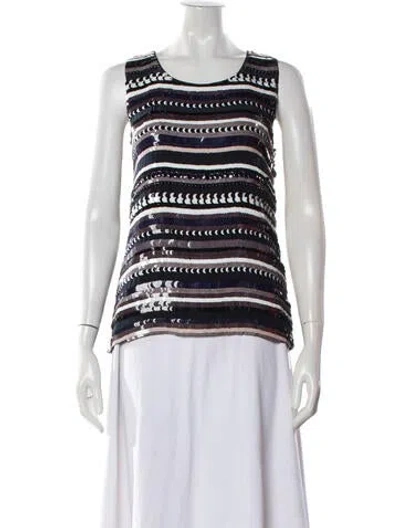 Pre-owned Sonia Rykiel Silk Striped Top In Multi