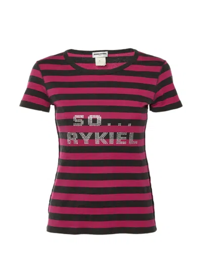 Pre-owned Sonia Rykiel So Rykiel Striped T-shirt In Gray