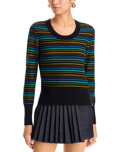 Sonia Rykiel St. Germain Cotton Combo Stripe Poor Boy Sweater In Multi