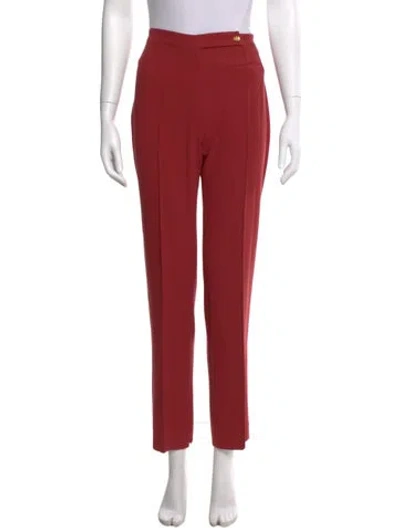 Pre-owned Sonia Rykiel Straight Leg Pants In Red