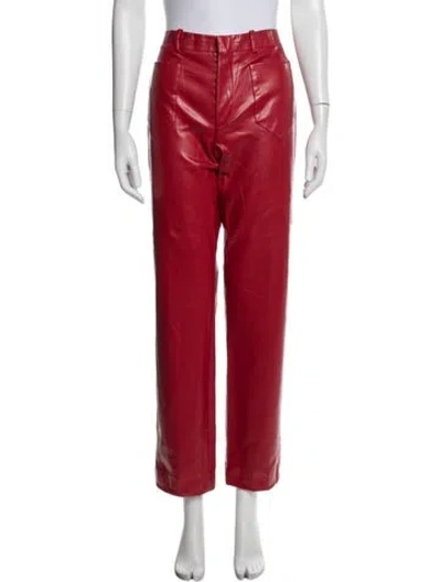 Pre-owned Sonia Rykiel Straight Leg Pants In Red