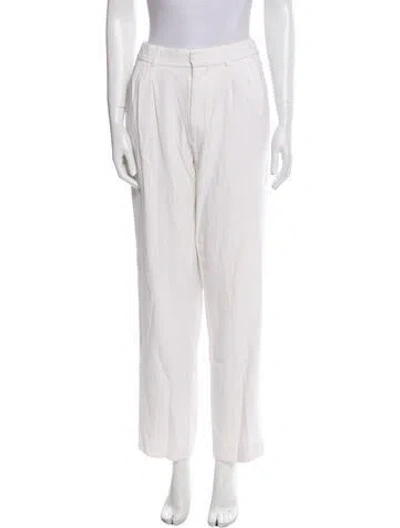 Pre-owned Sonia Rykiel Straight Leg Pants In White