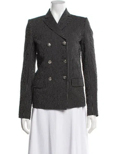 Pre-owned Sonia Rykiel Striped Blazer In Black