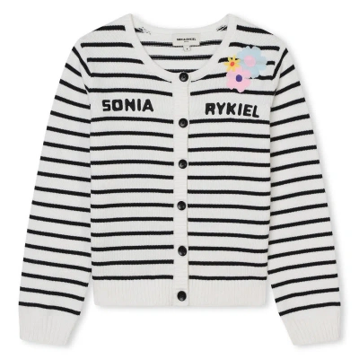 Sonia Rykiel Kids' Striped Cardigan In White