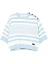 Sonia Rykiel Striped Cotton Sweater In White