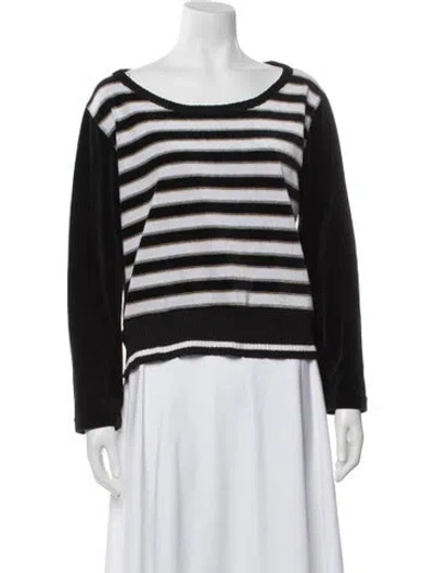 Pre-owned Sonia Rykiel Striped Crew Neck Sweater In Blue