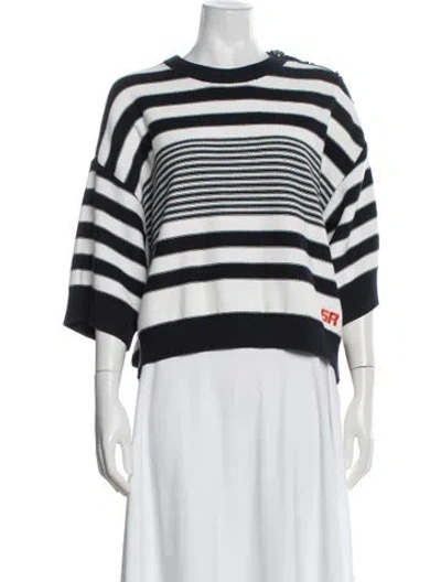 Pre-owned Sonia Rykiel Striped Crew Neck Sweater W/ Tags In Blue