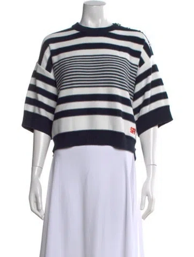 Pre-owned Sonia Rykiel Striped Crew Neck Sweater W/ Tags In Multi