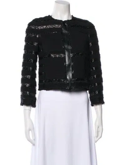 Pre-owned Sonia Rykiel Striped Crew Neck Top In Black