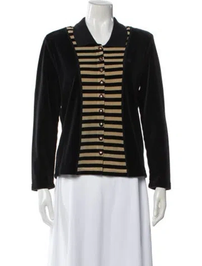 Pre-owned Sonia Rykiel Striped Evening Jacket In Black