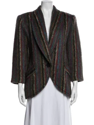 Pre-owned Sonia Rykiel Striped Jacket In Green