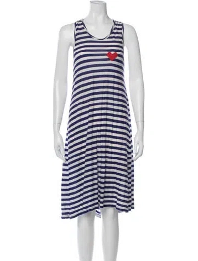 Pre-owned Sonia Rykiel Striped Knee-length Dress In Blue