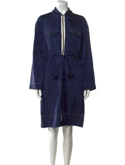 Pre-owned Sonia Rykiel Striped Knee-length Dress In Blue
