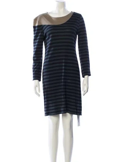 Pre-owned Sonia Rykiel Striped Mini Dress In Blue