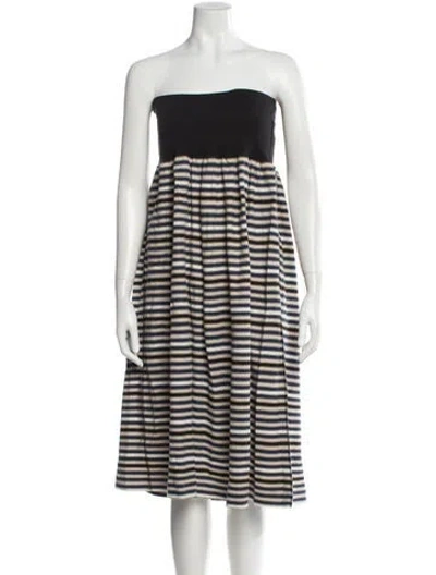 Pre-owned Sonia Rykiel Striped Mini Dress In Blue