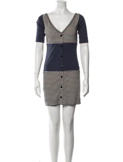 Pre-owned Sonia Rykiel Striped Mini Dress In Multi