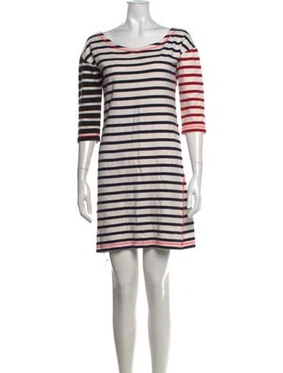 Pre-owned Sonia Rykiel Striped Mini Dress In Multicolor